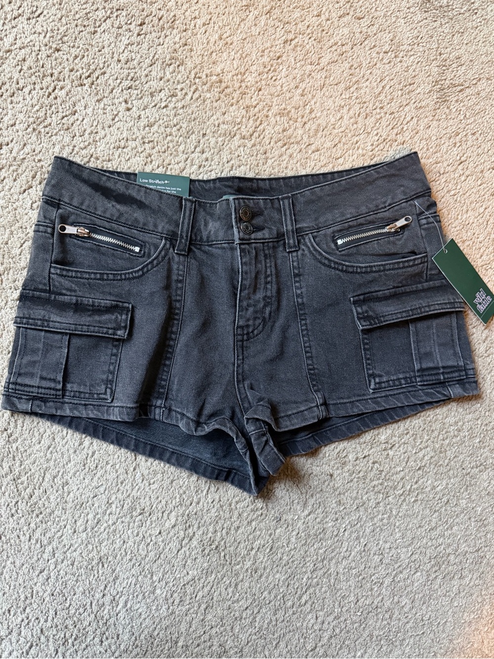 wild fable Black Cargo Denim Shorts